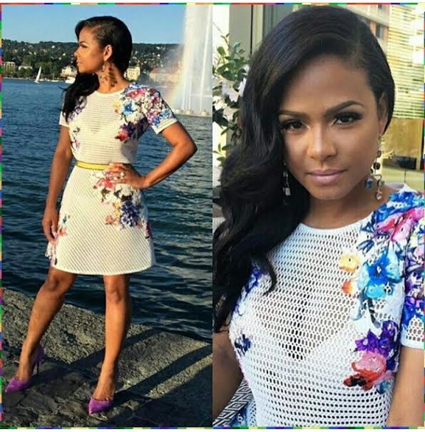 Christina-milian-switzerland-Gemy-Maalouf-Floral-mesh-set-1