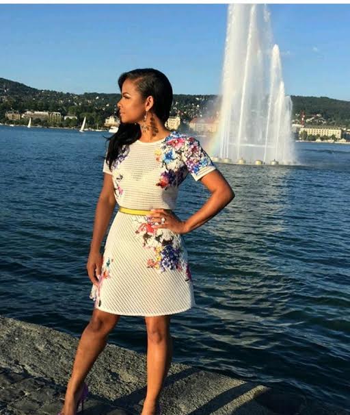 Christina-milian-switzerland-Gemy-Maalouf-Floral-mesh-set