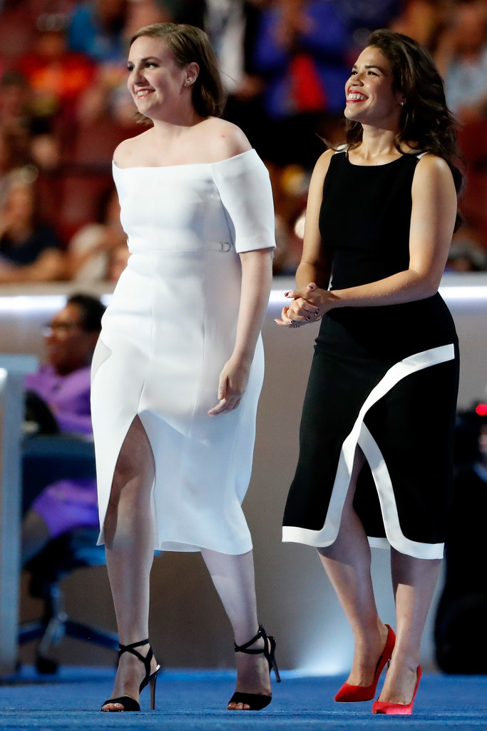 Lena+Dunham+Democratic+National+Convention-america-ferrera-black-halo-1