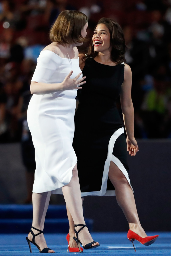 Lena+Dunham+Democratic+National+Convention-america-ferrera-black-halo-2