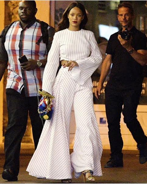 Rihanna-Nice-France-Rosie-Assoulin-striped-top-and-striped-palazzo-pants-1