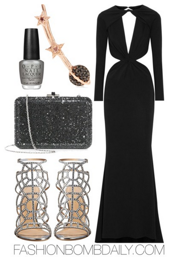 Summer 2016 Style Inspiration Art For Life Gala Cushnie et Ochs Cutout Gown Sergio Rossi Puzzle Sandals Judith Leiber Fullbeam Crystal Clutch