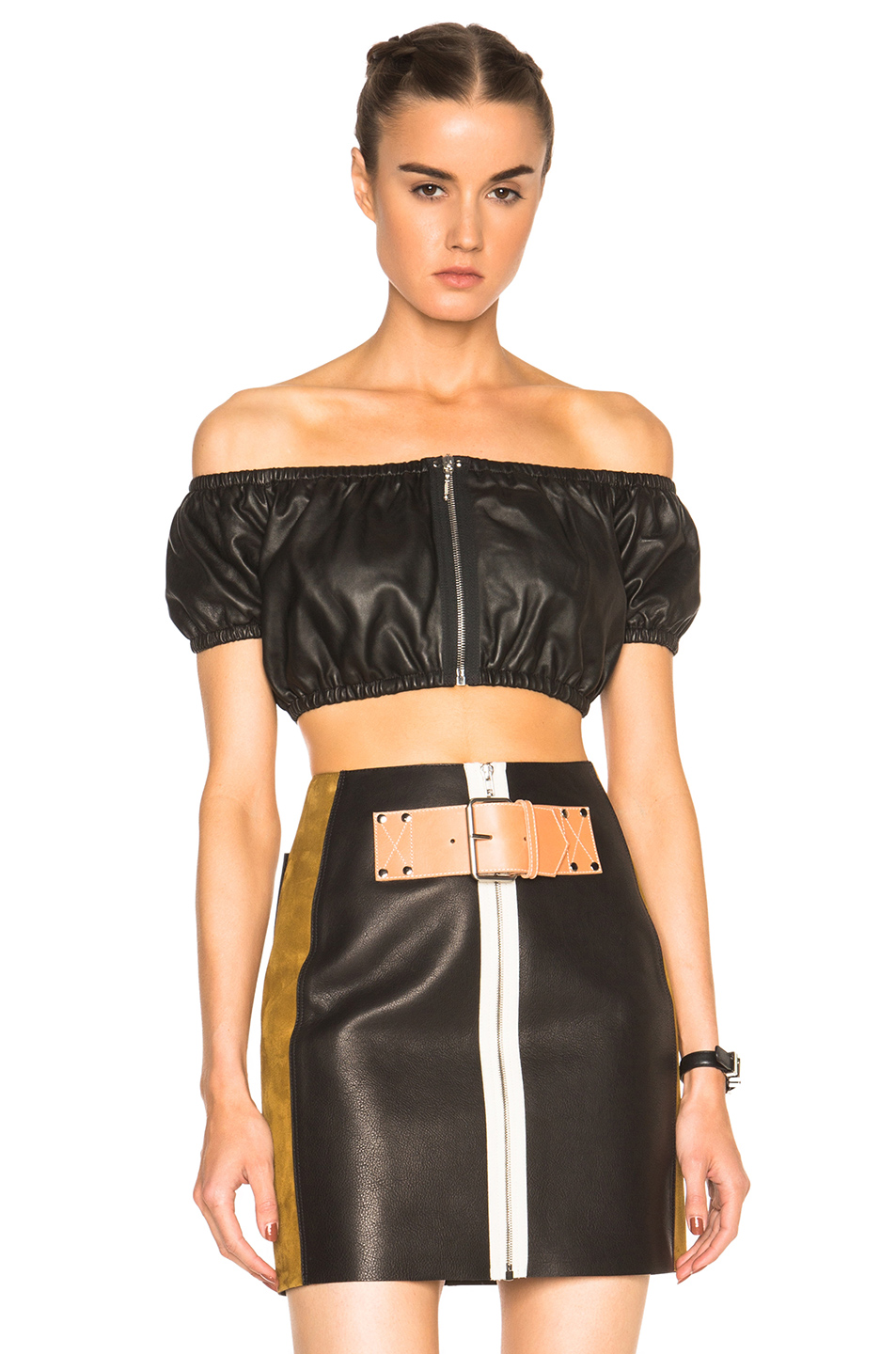 alexander-wang-off-the-shoulder-crop-top-black-leather-zip