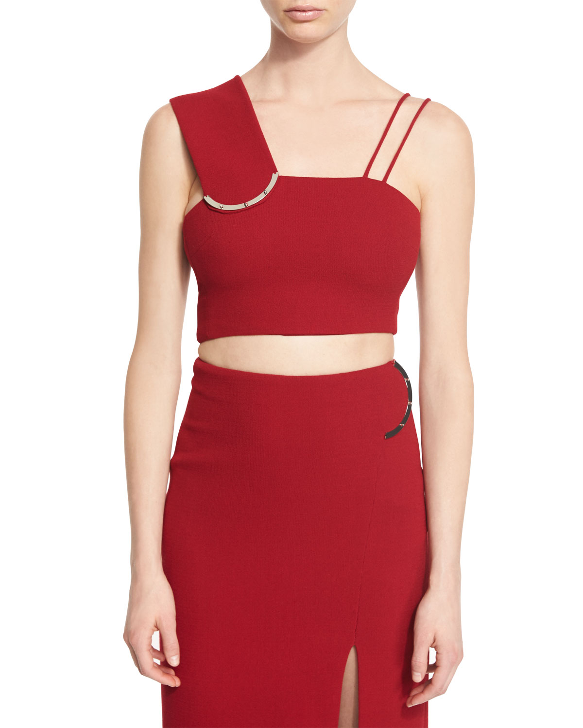 david-koma-slit-wool-crepe-crop-top