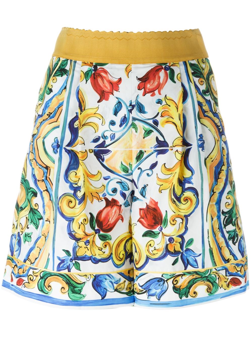 dolce-gabbana-majolica-print-multicolor-shorts