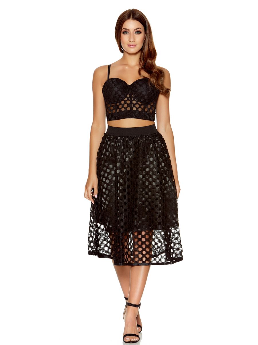 quiz-cutout-detail-black-crop-top-midi-flare-skirt