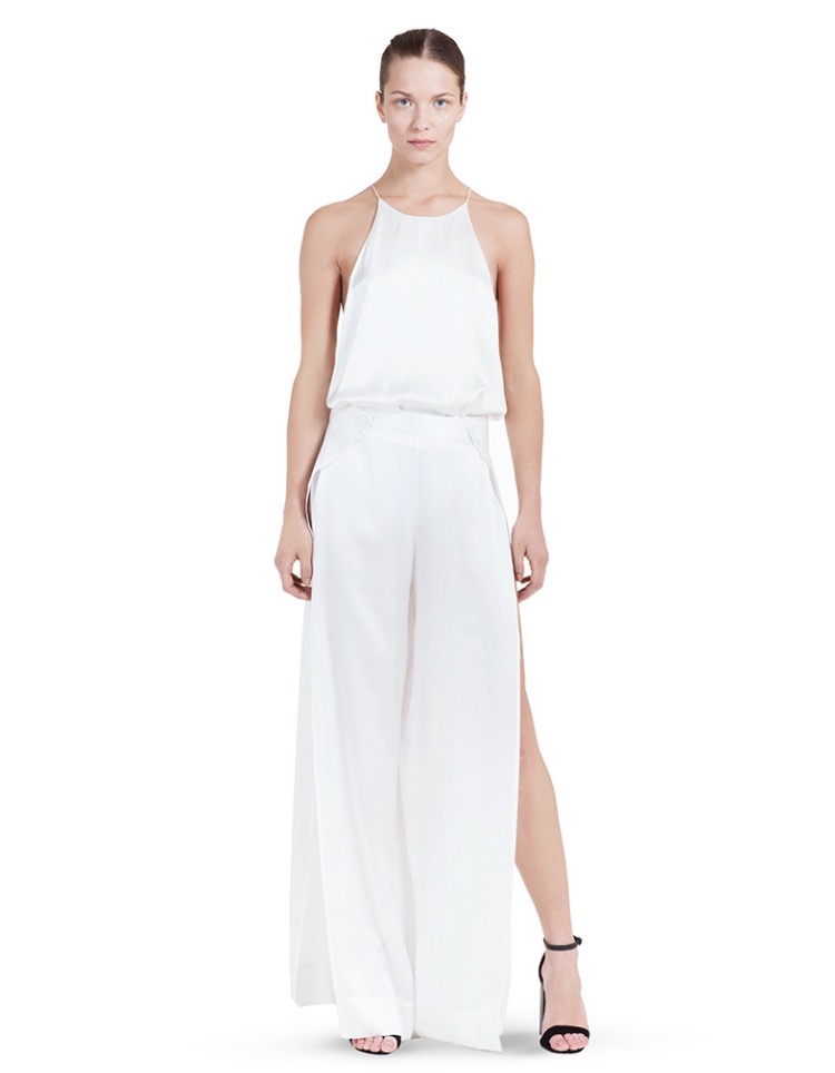 Alix shore club Silk Side Slit Pants