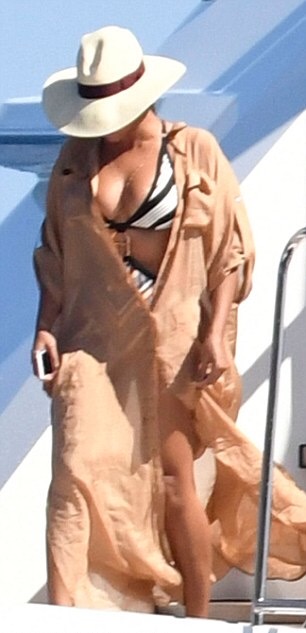 Beyonce Capri Alberta Ferretti Shirtdress and Zimmermann swimsuit