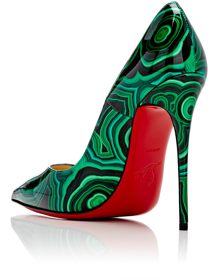 Christian-Louboutin-Green-Black-Malechite-Print-So-Kate-Pumps-2