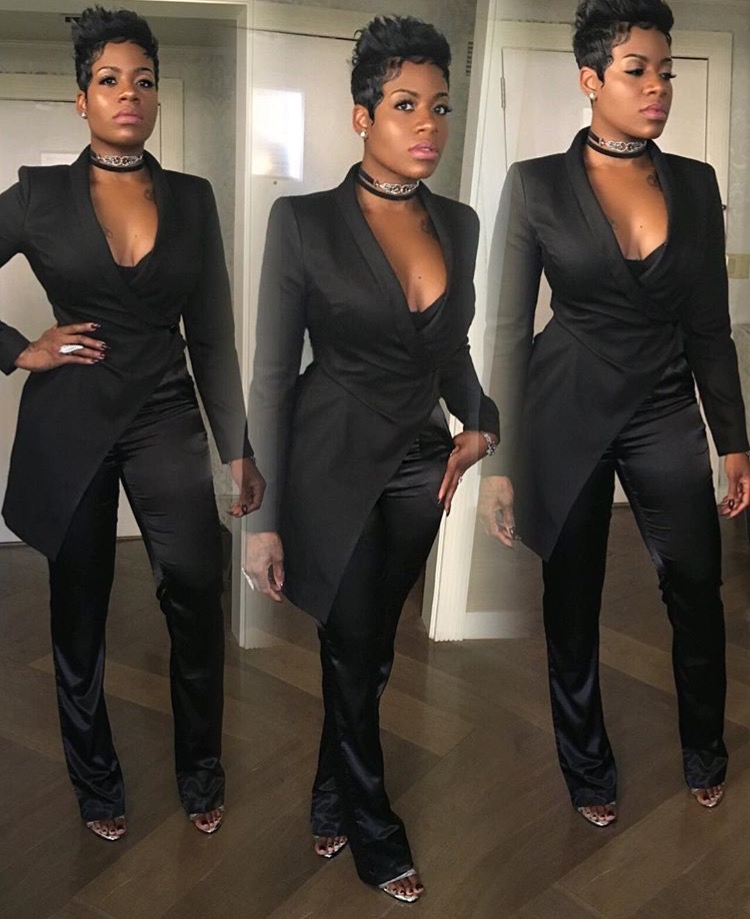 Fantasia-instagram-black-femme-la-collection-satin-trousers-lattori-wrapfront-jacket-dress