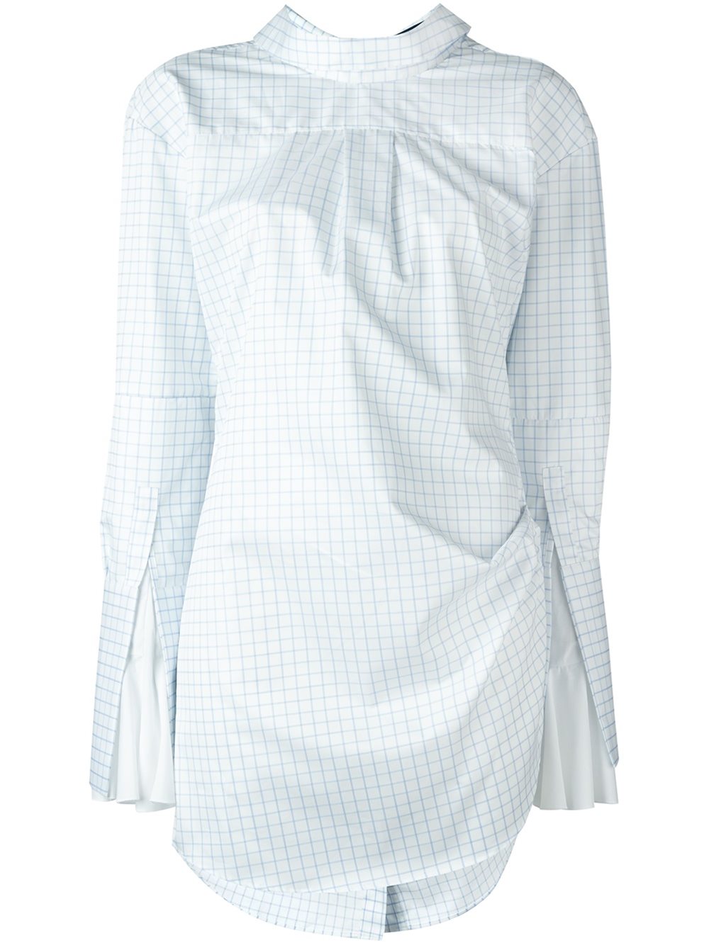Jacquemus Plaid Oversized Long Sleeve Blouse