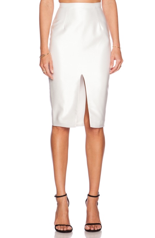 Joan Smalls's W Hotel Dubai Opening Party Misha Collection 'Agata' Pearl White Corset & Pencil Skirt, Gianvito Rossi 'Zelda' Pom Pom Sandals and Edie Parker 'Jean' Pearl Clutch 3