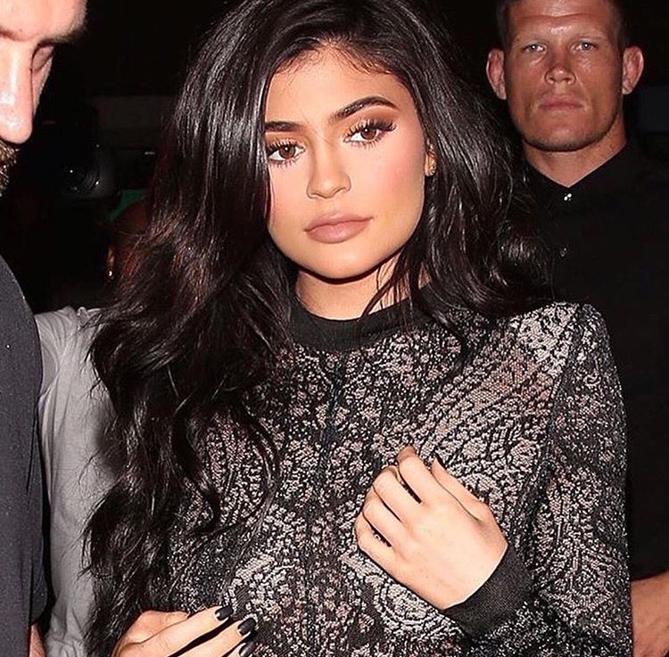 Kylie Jenner's Balmain Sheer Arabesque Jacquard Knit Jumpsuit 4