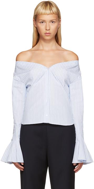 Rihanna-Jacquemus-striped-off-the-shoulder-top