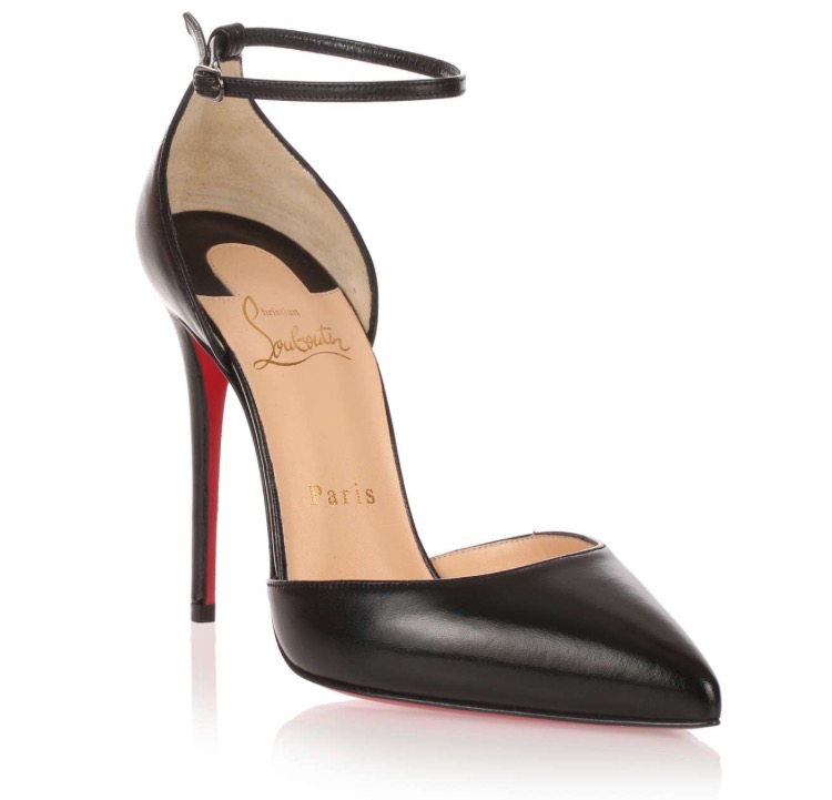 Zoe Saldana's Star Trek Beyond Mexico Premiere Photocall Rodarte Fall 2016 Embellished Black Lace and Leather Midi Dress and Christian Louboutin 'Uptown' Black Ankle Strap Pumps 8