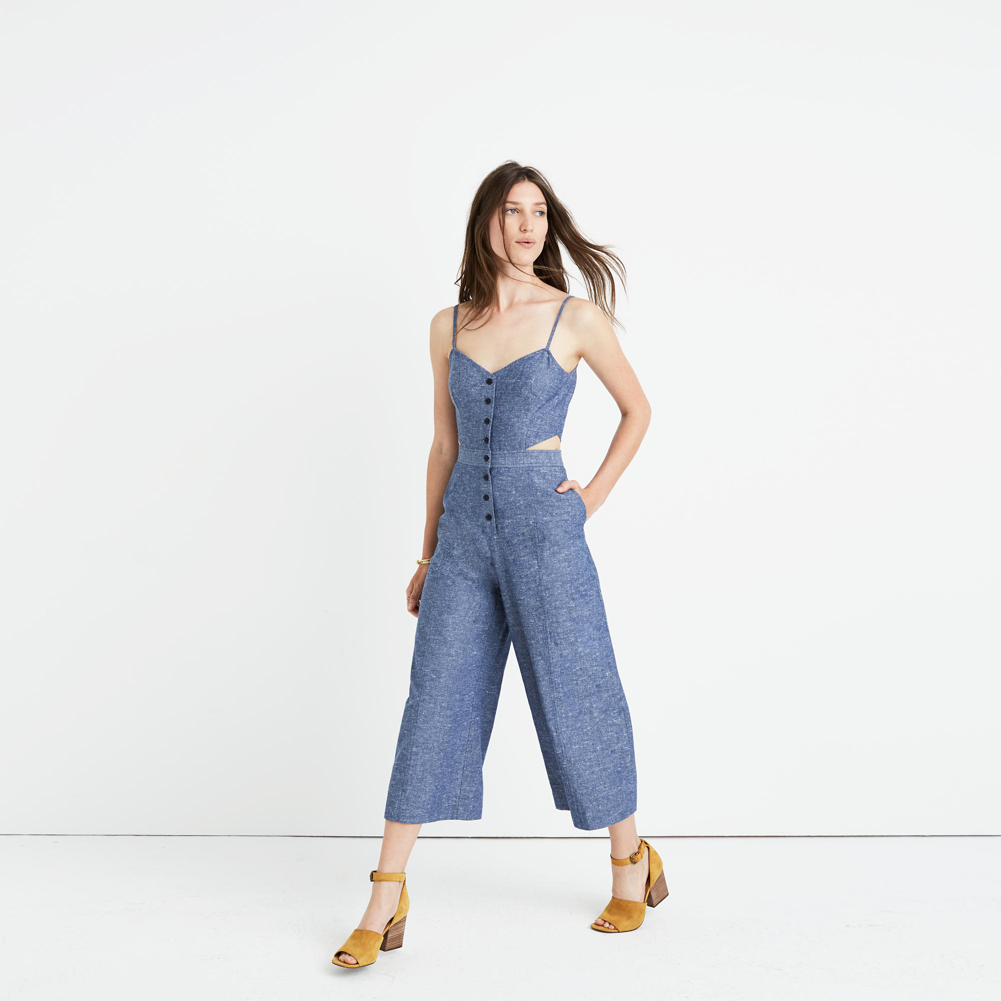 madewell-chambray-cutout-jumpsuit