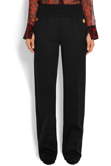 Givenchy-Grain-de-poudre-cotton-blend-wide-leg-pants
