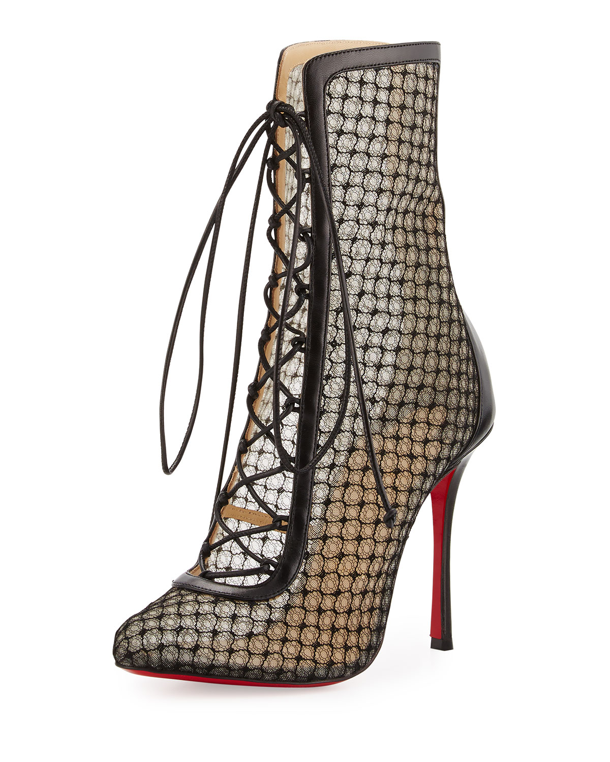 Nicki-Minaj-Christian-Louboutin-Hotero-Mesh-lace-up-booties