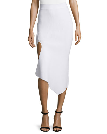 cushnie-et-ochs-white-asymmetric-pencil-skirt