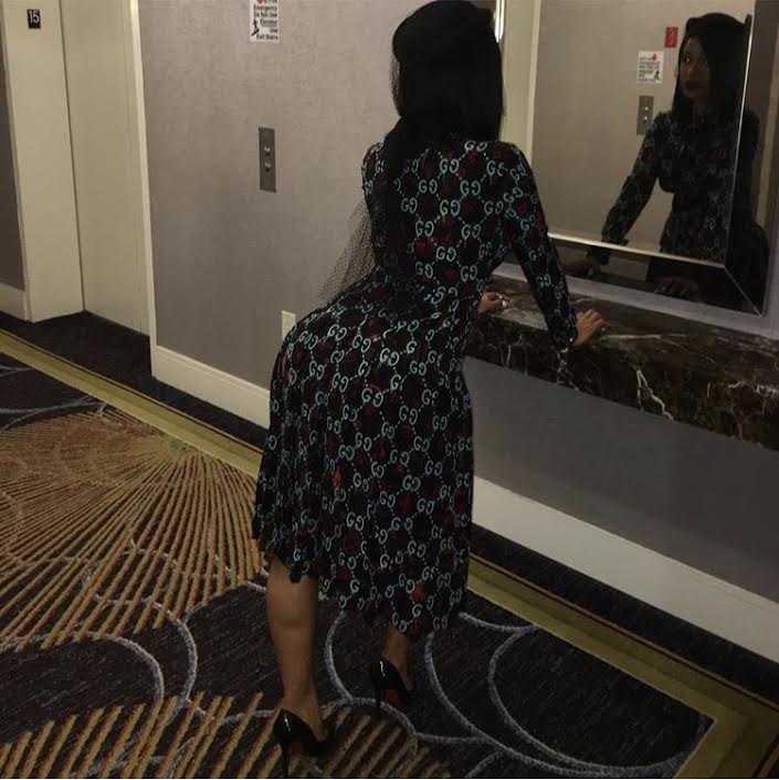 cardi-b-revolt-conference-guccighost-silk-printed-dress-1