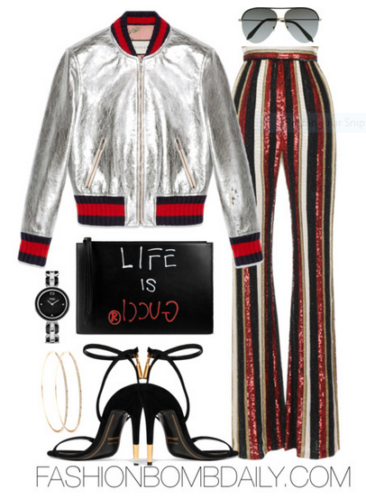 fall-2016-style-inspiration-4-ways-to-wear-the-multi-color-trend-gucci-crackle-leather-bomber-jacket-zuhair-murad-sequin-embroidered-jumpsuit-tom-ford-suede-sandals-guccighost-pouch