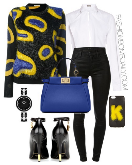fall-2016-style-inspiration-4-ways-to-wear-the-multi-color-trend-marco-de-vincenzo-spotted-jumper-fendi-peekaboo-bag-tom-ford-leather-embellished-leather-pump