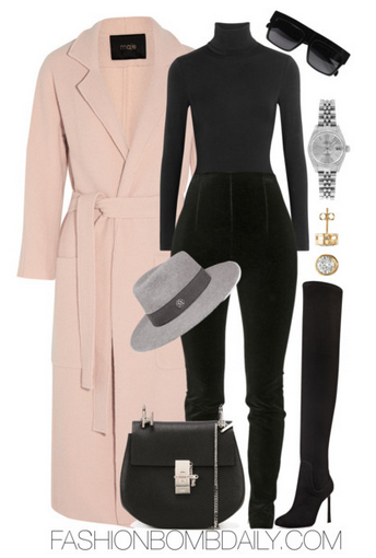 fall-2016-style-inspiration-5-fabulous-ways-to-wear-thigh-high-boots-baje-boiled-wool-coat-wolford-colorado-bodysuit-balmain-velvet-leggings