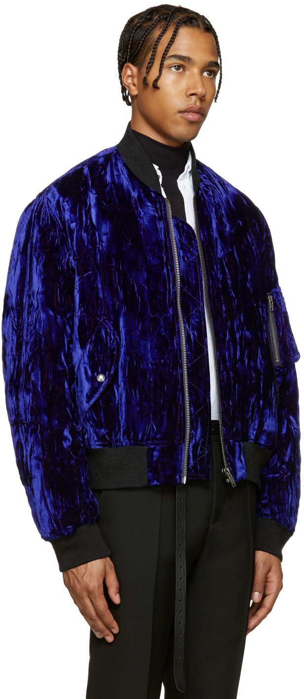 bomb-product-of-the-day-haider-ackermann-blue-velvet-bomber-jacket-2