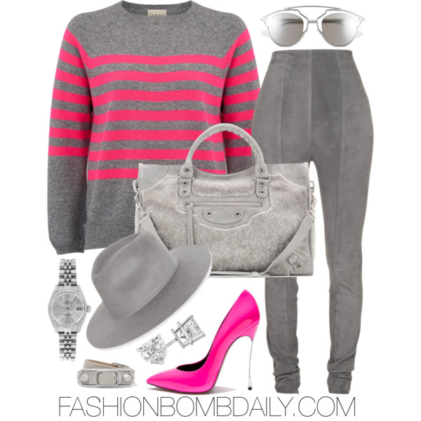 fall-2016-style-inspiration-5-fab-ways-to-wear-stripes-balmain-suede-leggings-balenciaga-city-shearling-bag-casadei-blade-pump