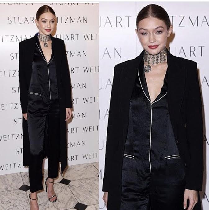 gigi-hadid-stuart-weitzman-vip-dinner-fleur-du-mal-silk-pajama-jumpsuit-2