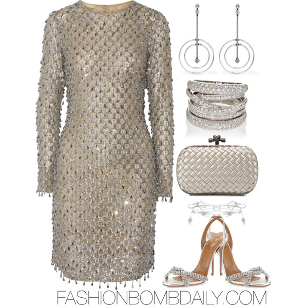 what-to-wear-to-the-2016-soul-train-music-awards-michael-kors-embellished-mini-dress-aquazzura-dazzling-crystal-ankle-wrap-sandal-bottega-veneta-knot-satin-oval-minaudiere