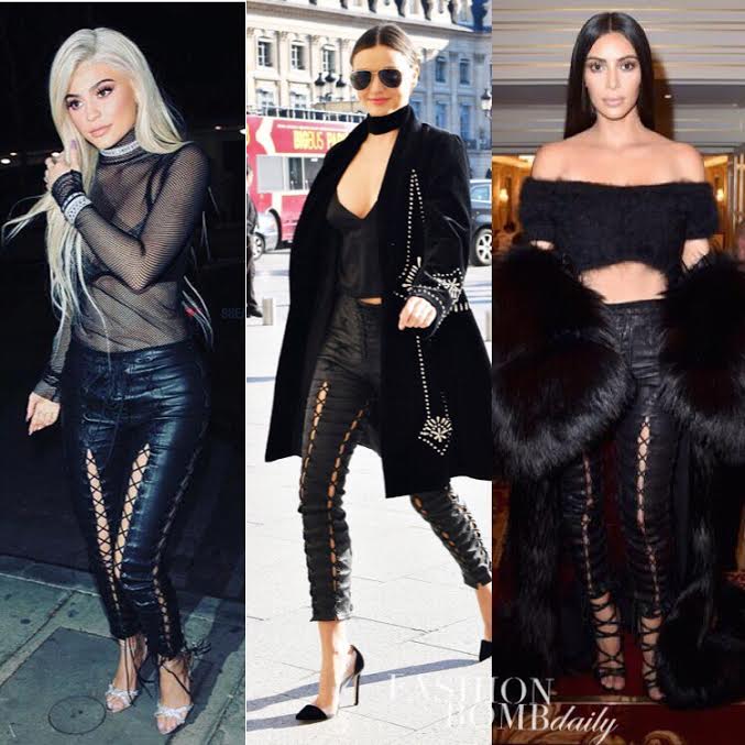 who-wore-it-better-kylie-jenner-miranda-kerr-kim-kardashian-unravel-lace-up-pants