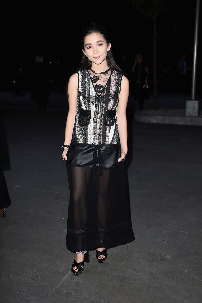 rowan-blanchard-coach-75th-anniversary-show-coach-spring-2017-lace-sheer-detail-dress