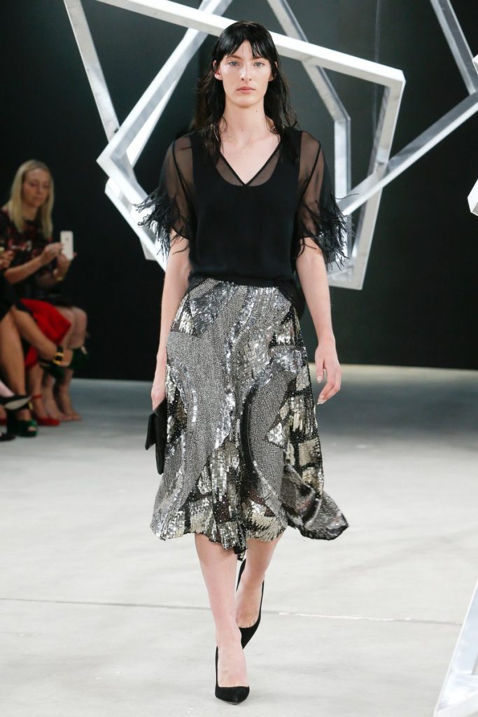 sally-lapointe-spring-2017-black-silver-crop-top-skirt