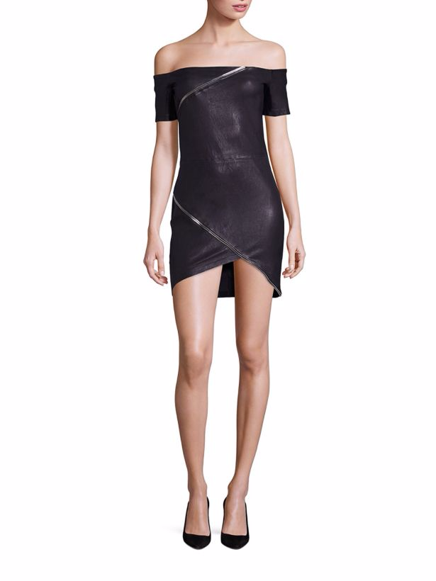 charlotte-mckinney-mad-families-party-rta-lilou-leather-off-the-shoulder-dress