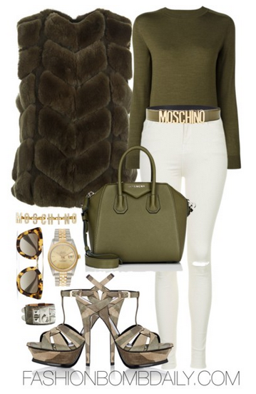 winter-2017-style-inspiration-4-stylish-ways-to-wear-camo-max-moi-rabbit-fur-gilet-givenchy-antigona-mini-satchel-saint-laurent-camo-tribute-sandal