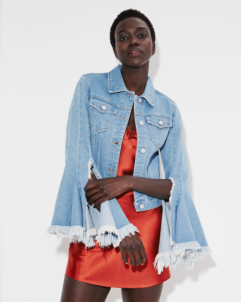 Daya By Zendaya Frayed Denim Jacket