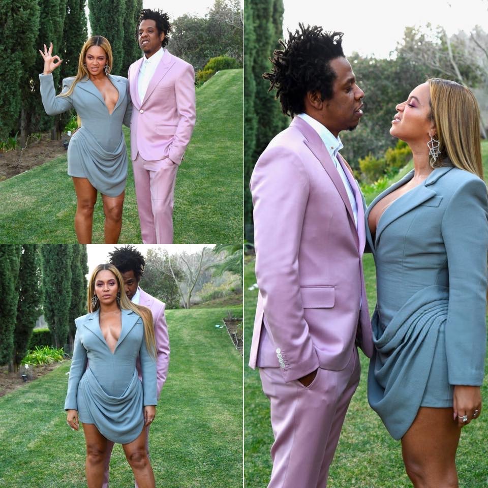 A Bosses' Brunch: Rock Nation Host Annual Brunch in Los Angeles California. Beyoncé in Murano Fancesco, Jay Z in Davidson Frere, Rihanna in Bottega Veneta and so Much More!!