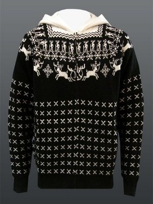 Would You Rock? BBC Reindeer Knit Zip Hoodie