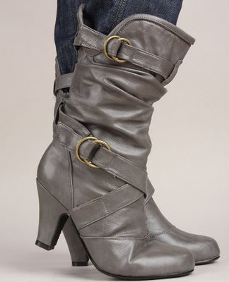 Steal of the Day: Yoki Yala Grey Ruched Boots