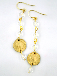 Steal of the Day: Coin and Crystal Drop Earrings by Tat 2