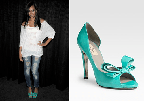 Splurge of the Day: Solange’s Valentino Aqua Patent d’Orsay Pumps