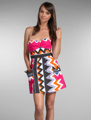 Splurge of the Day : Tibi Navajo Print Sweetheart Dress with Built in Shorts