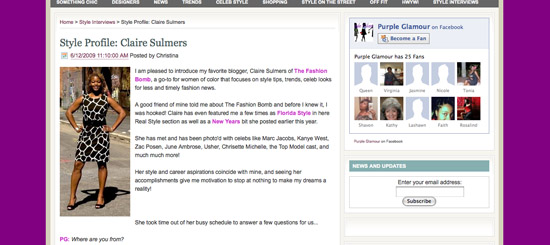 Cyberlove: Style & Fashion Blogs Feature The Fashion Bomb!