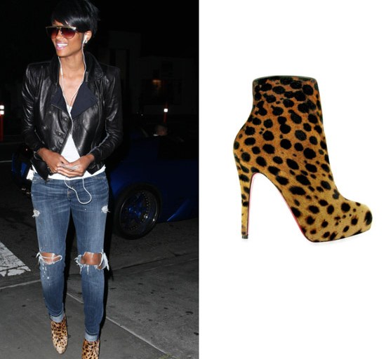 Splurge of the Day : Ciara’s Christian Louboutin Leopard Low Heel Boots