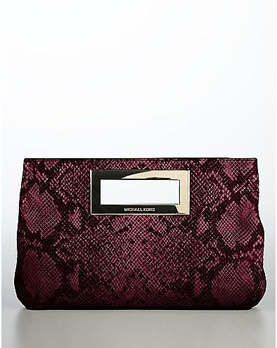 Splurge of the Day: MICHAEL Michael Kors Python Embossed Oversized Clutch