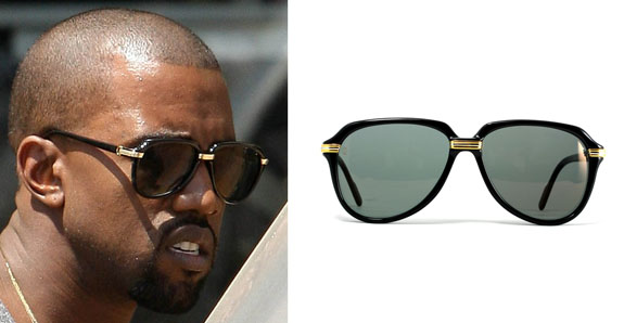 Men’s Fashion Flash : Kanye West’s Cartier Aviator Sunglasses
