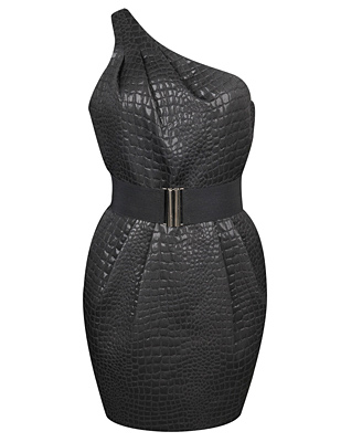 Steal of the Day: Forever 21 Croco Embossed Shoulder Dress