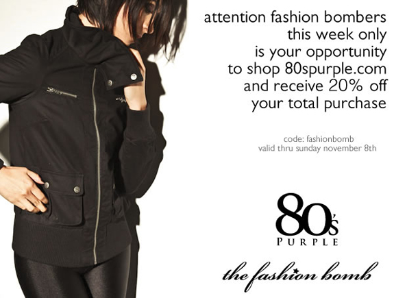 Special Fashion Bomb Discount: 80’s Purple