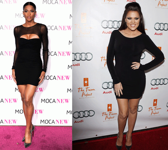 Who Wore it Better? Khloe Kardashian vs. Ciara in Christian Louboutin Pigalle Studs 100 Pumps